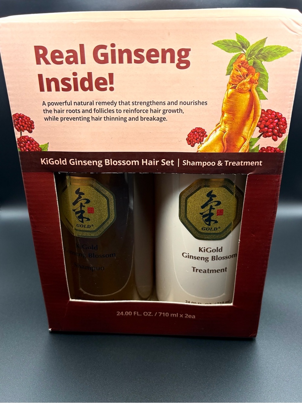 Daeng Gi Meo Ri Ki Gold Ginseng Blossom Shampoo & Treatment Set